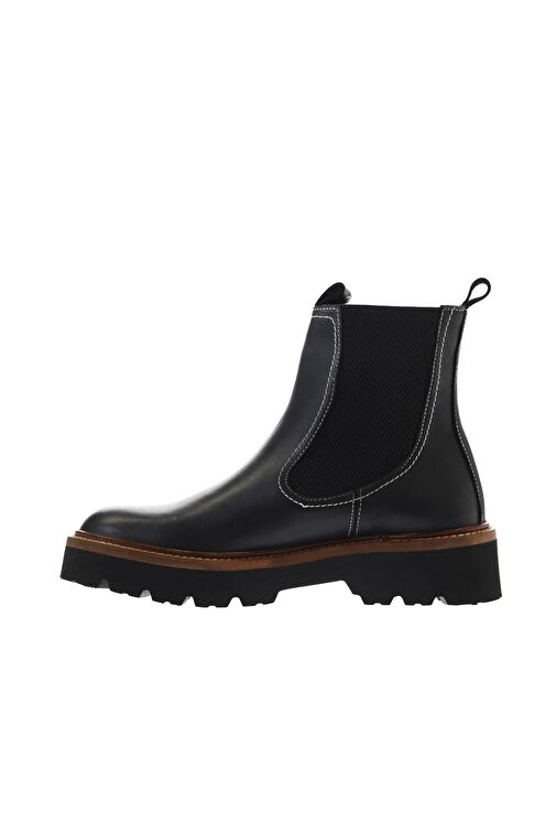 Bueno Shoes Siyah Deri Kadın Düz Bot 01wv9905 - Görsel 4