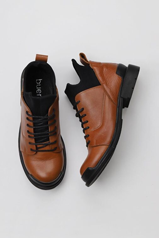 Bueno Shoes Taba Deri Kadın Düz Bot 01wp7701 - Görsel 2