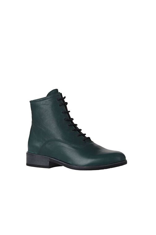 Bueno Shoes Yeşil Deri Kadın Düz Bot 01wr3303 - Görsel 4