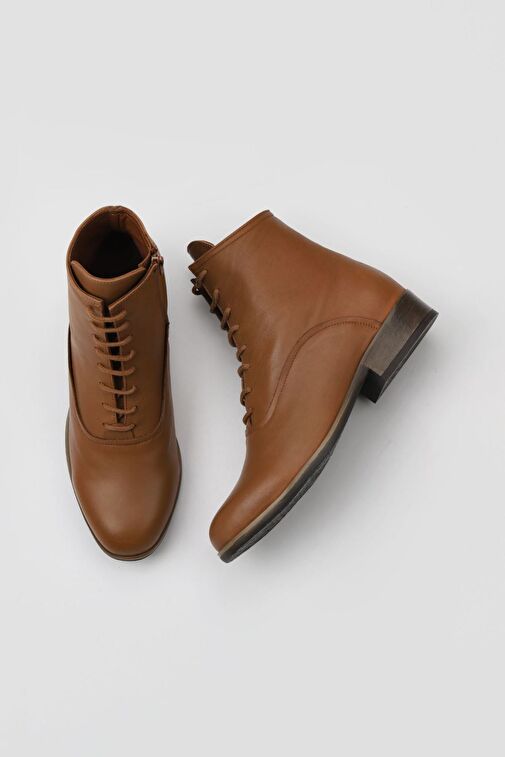 Bueno Shoes Kahverengi Deri Kadın Düz Bot 01wr3303 - Görsel 2