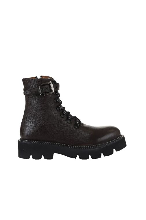 Bueno Shoes Kahverengi Flotter Deri Kadın Düz Bot 01wr3400 - Görsel 3