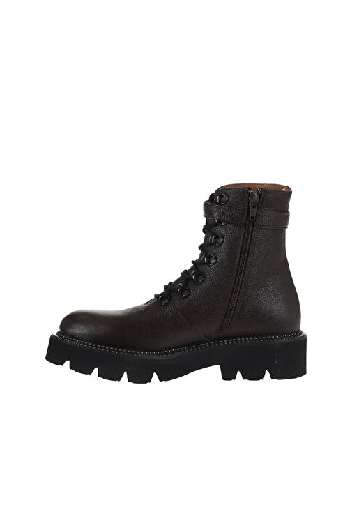 Bueno Shoes Kahverengi Flotter Deri Kadın Düz Bot 01wr3400 - Görsel 5