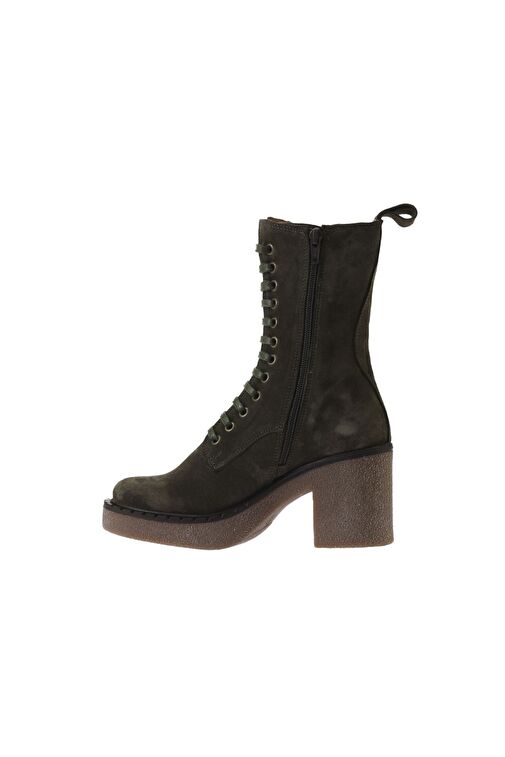 Bueno Shoes Haki Süet Kadın Topuklu Bot 01wt2902 - Görsel 4