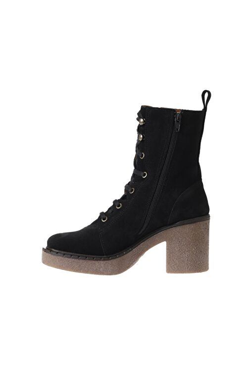 Bueno Shoes Siyah Süet Kadın Topuklu Bot 01wt2905 - Görsel 4