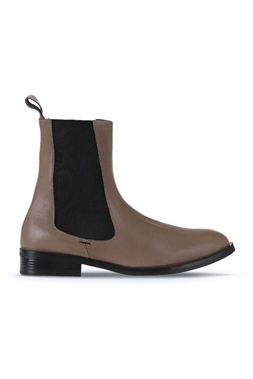 Bueno Shoes Gri Deri Kadın Düz Bot 01wt2403 - Görsel 3