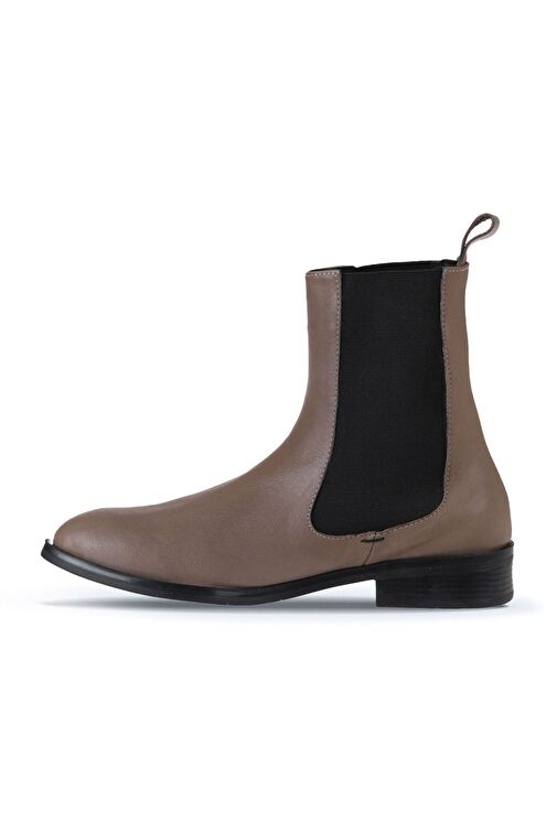 Bueno Shoes Gri Deri Kadın Düz Bot 01wt2403 - Görsel 5