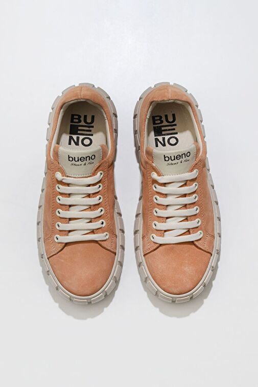 Bueno Shoes Turuncu Süet Kadın Dolgu Topuklu Spor Ayakkabı 01wt3401 - Görsel 2