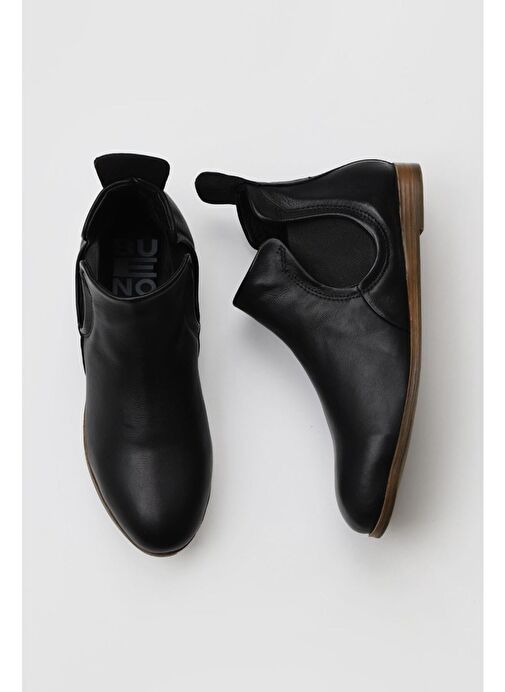 Bueno Shoes Siyah Deri Kadın Düz Bot 01wp1602 - Görsel 2