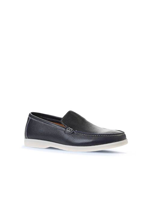 Bueno Shoes Lacivert Flotter Deri Erkek Loafer 05ms102 - Görsel 4