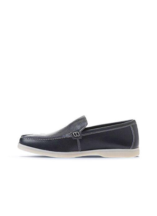 Bueno Shoes Lacivert Flotter Deri Erkek Loafer 05ms102 - Görsel 5