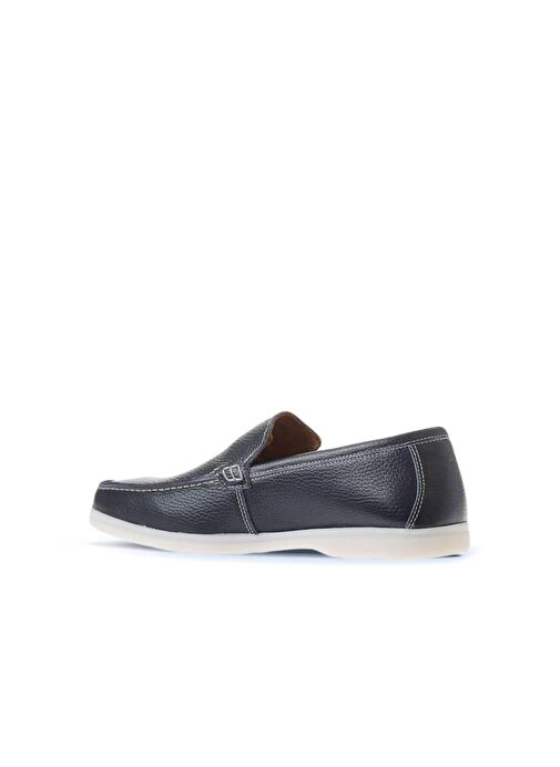 Bueno Shoes Lacivert Flotter Deri Erkek Loafer 05ms102 - Görsel 6