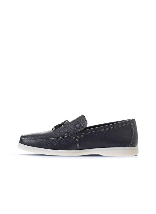Bueno Shoes Lacivert Flotter Deri Erkek Loafer 05ms101 - Görsel 5