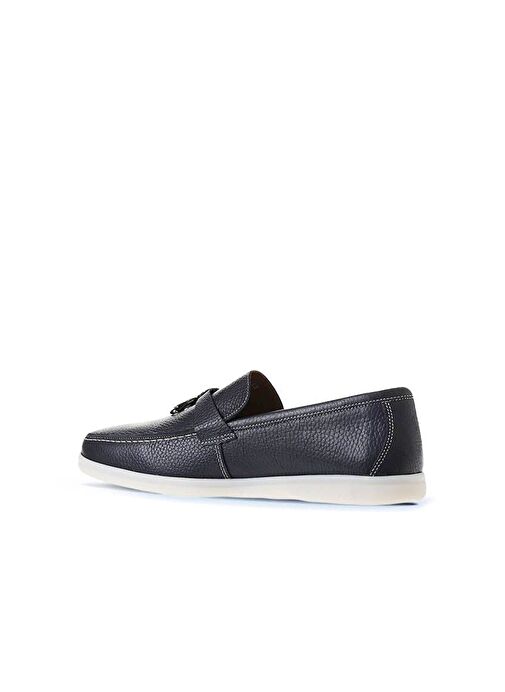 Bueno Shoes Lacivert Flotter Deri Erkek Loafer 05ms101 - Görsel 6