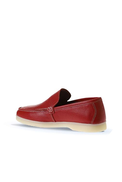 Bueno Shoes Kırmızı Flotter Deri Kadın Loafer 05ws102 - Görsel 6