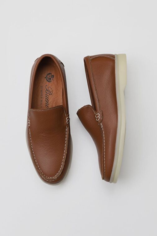 Bueno Shoes Taba Flotter Deri Kadın Loafer 05ws102 - Görsel 2