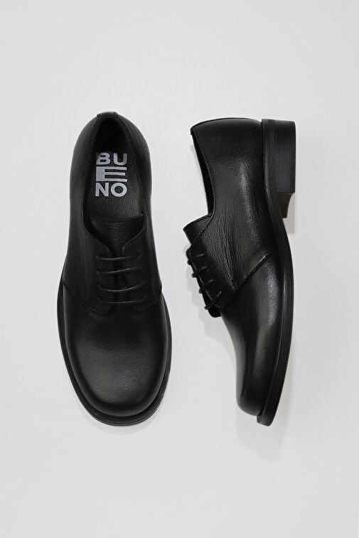 Bueno Shoes Siyah Deri Kadın Düz Ayakkabı 01wv8600 - Görsel 2
