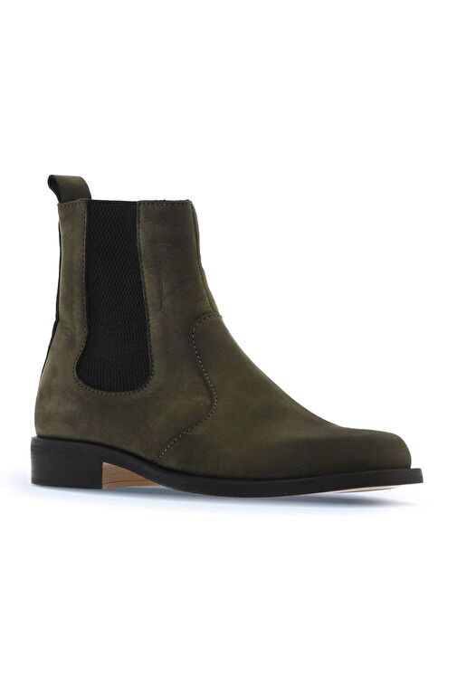 Bueno Shoes Haki Koyu Nubuk Kadın Düz Bot 01wv8601 - Görsel 3