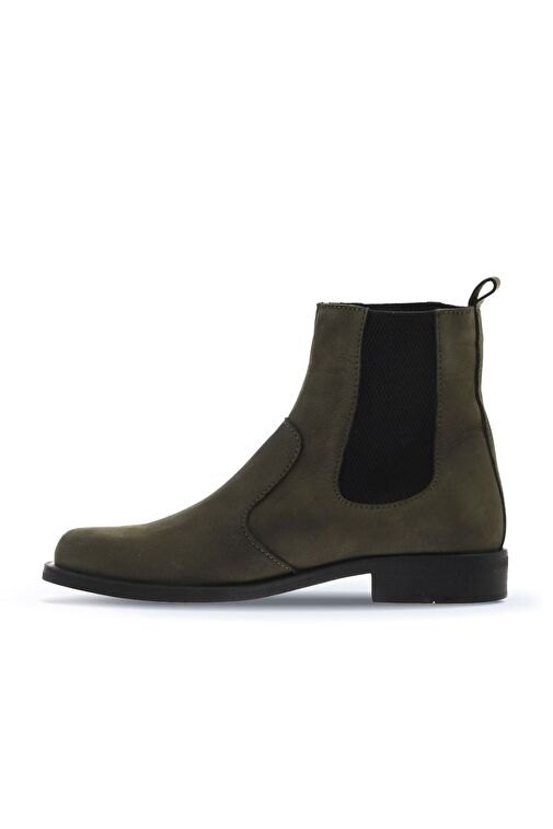 Bueno Shoes Haki Koyu Nubuk Kadın Düz Bot 01wv8601 - Görsel 4