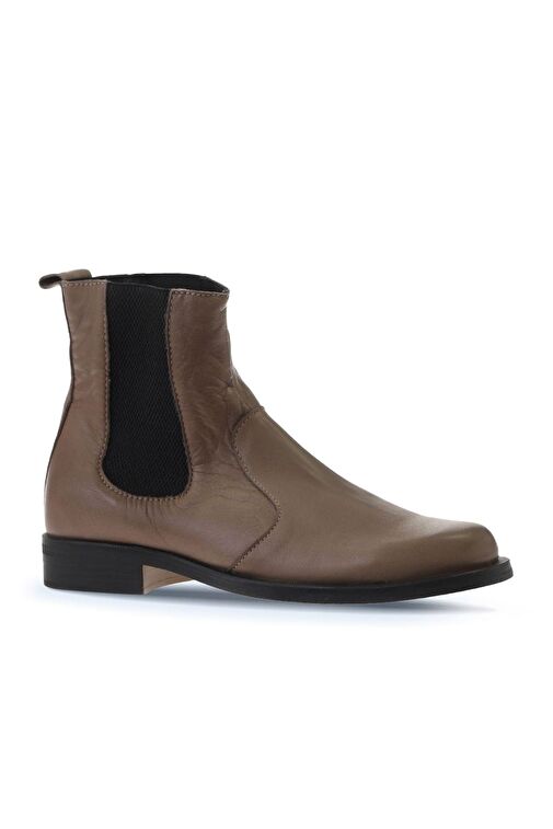 Bueno Shoes Gri Deri Kadın Düz Bot 01wv8601 - Görsel 4