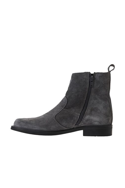 Bueno Shoes Gri Süet Kadın Düz Bot 01wv8603 - Görsel 4