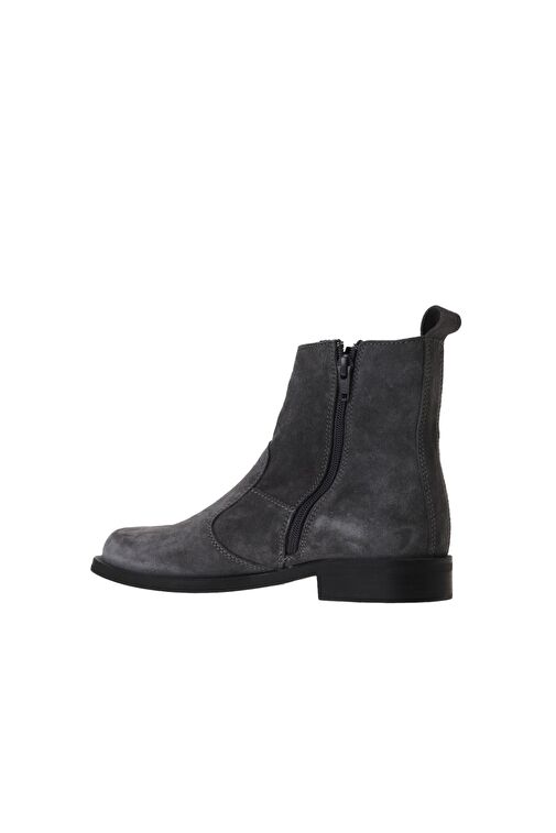 Bueno Shoes Gri Süet Kadın Düz Bot 01wv8603 - Görsel 5