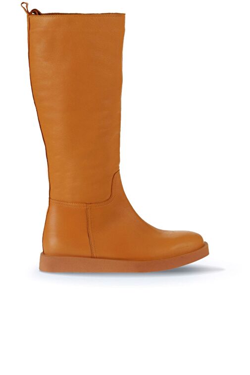 Bueno Shoes Turuncu Deri Kadın Düz Çizme 01wv9705 - Görsel 2