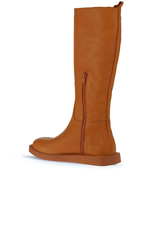 Bueno Shoes Turuncu Deri Kadın Düz Çizme 01wv9705 - Görsel 5