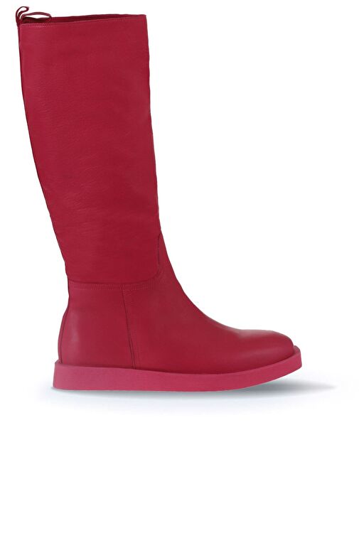 Bueno Shoes Fuşya Deri Kadın Düz Çizme 01wv9705 - Görsel 2