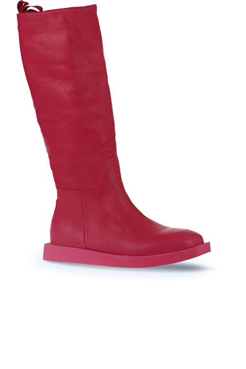 Bueno Shoes Fuşya Deri Kadın Düz Çizme 01wv9705 - Görsel 4