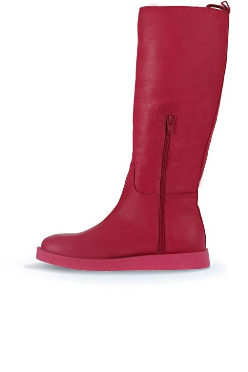 Bueno Shoes Fuşya Deri Kadın Düz Çizme 01wv9705 - Görsel 3