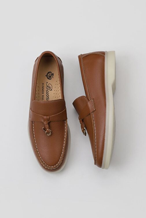 Bueno Shoes Taba Flotter Deri Kadın Loafer 05ws101 - Görsel 2