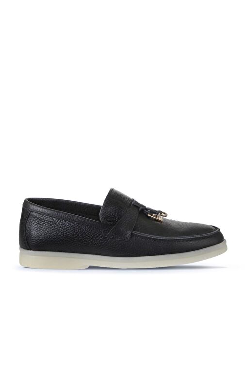 Bueno Shoes Siyah Flotter Deri Kadın Loafer 05ws101 - Görsel 2