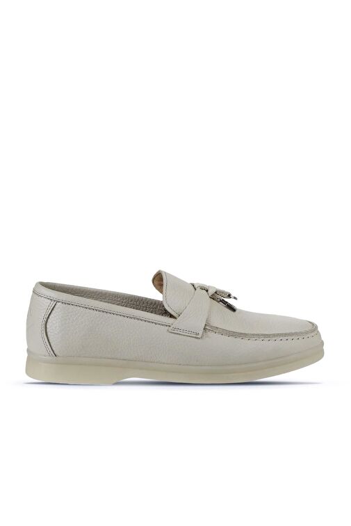 Bueno Shoes Bej Flotter Deri Kadın Loafer 05ws101 - Görsel 3
