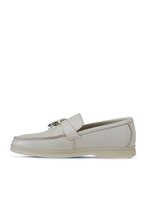 Bueno Shoes Bej Flotter Deri Kadın Loafer 05ws101 - Görsel 5