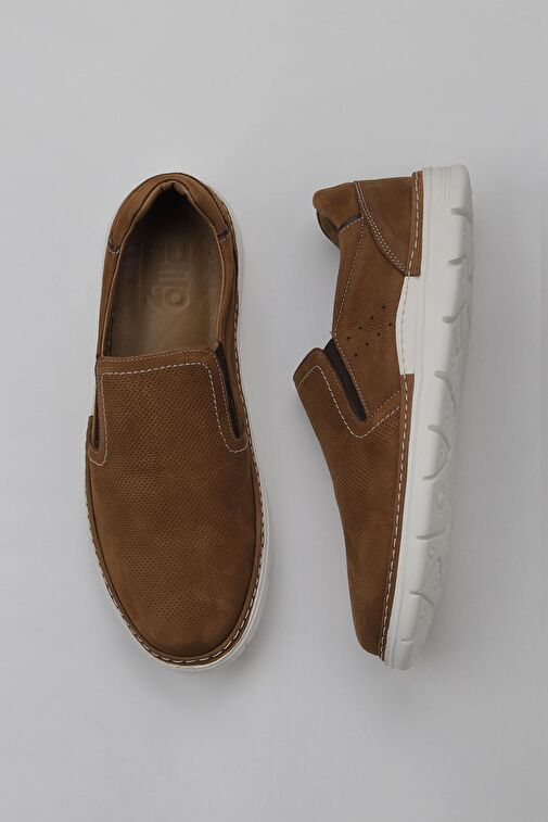 Bueno Shoes Taba Dante Baskılı Deri Erkek Loafer 07m1738e197 - Görsel 2