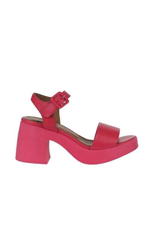 Bueno Shoes Fuşya Deri Kadın Dolgu Topuklu Ayakkabı 01wy12204 - Görsel 2