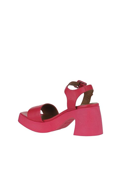 Bueno Shoes Fuşya Deri Kadın Dolgu Topuklu Ayakkabı 01wy12204 - Görsel 6