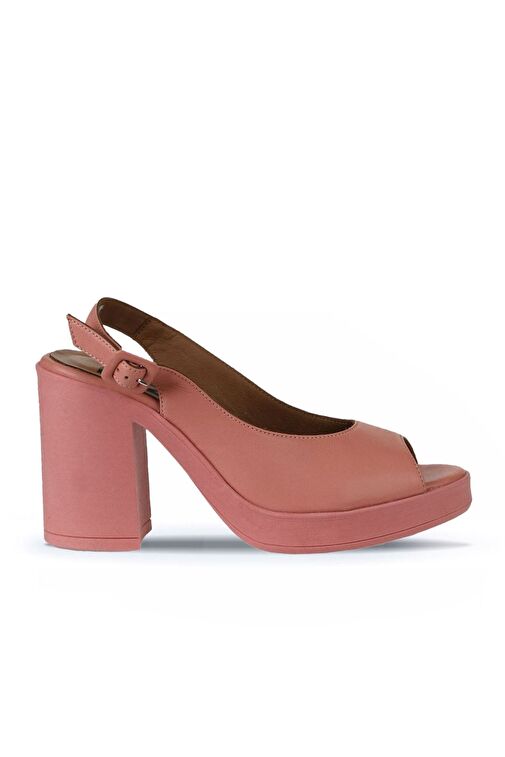 Bueno Shoes Pembe Deri Kadın Topuklu Sandalet 01wy12300 - Görsel 2