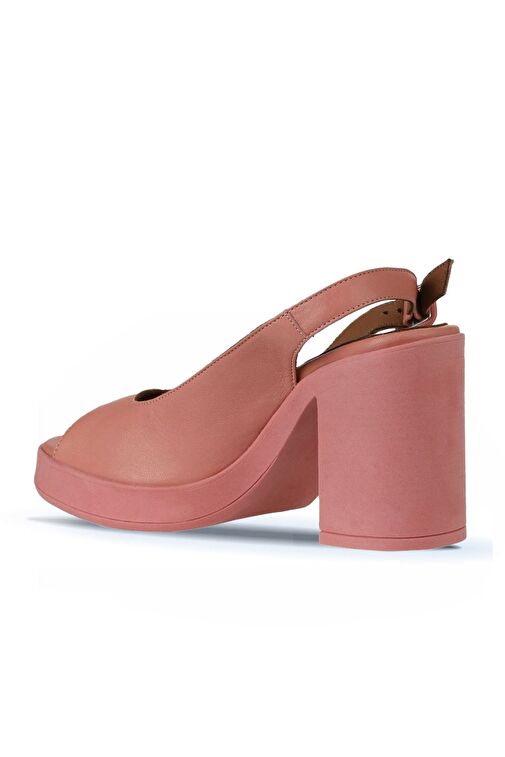 Bueno Shoes Pembe Deri Kadın Topuklu Sandalet 01wy12300 - Görsel 6