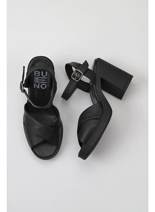 Bueno Shoes Siyah Deri Kadın Topuklu Sandalet 01wy12301 - Görsel 3