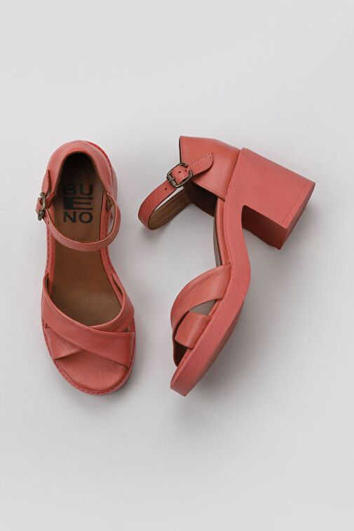 Bueno Shoes Mercan Deri Kadın Topuklu Sandalet 01wy12501 - Görsel 2