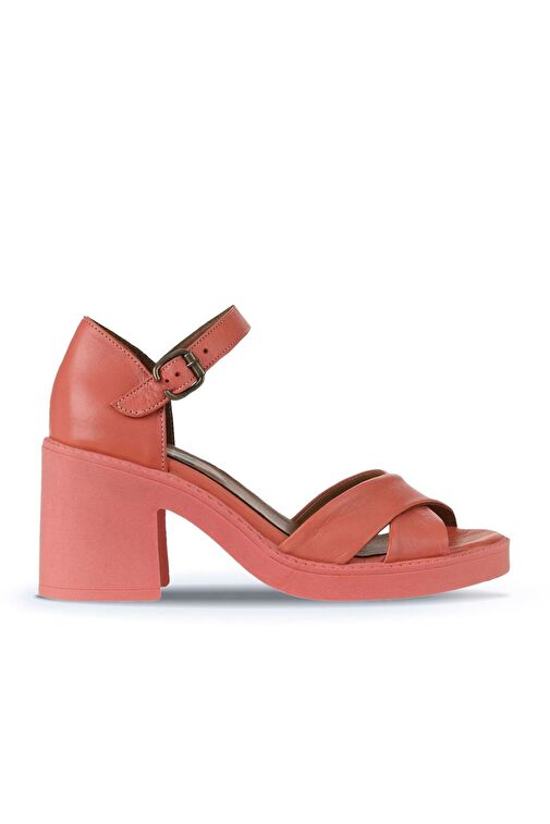 Bueno Shoes Mercan Deri Kadın Topuklu Sandalet 01wy12501 - Görsel 3