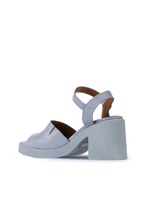 Bueno Shoes Mavi Deri Kadın Topuklu Sandalet 01wy12502 - Görsel 6