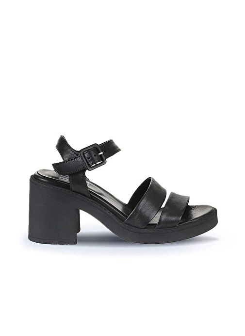 Bueno Shoes Siyah Deri Kadın Topuklu Sandalet 01wy12506 - Görsel 3