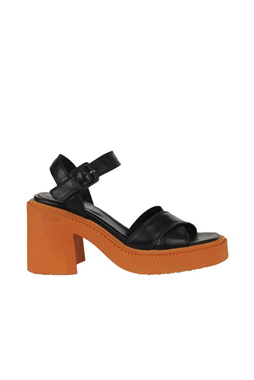 Bueno Shoes Siyah Deri Kadın Topuklu Sandalet 01wy12704 - Görsel 3