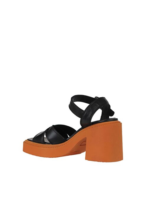 Bueno Shoes Siyah Deri Kadın Topuklu Sandalet 01wy12704 - Görsel 6