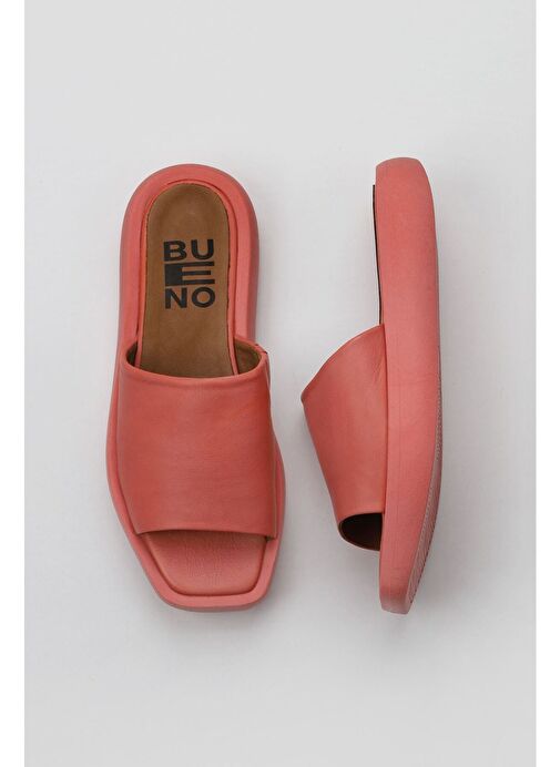 Bueno Shoes Mercan Deri Kadın Dolgu Topuklu Terlik 01wy1000 - Görsel 2