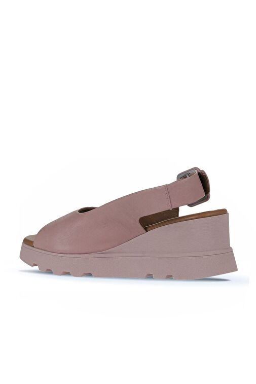 Bueno Shoes Gül Kurusu Deri Kadın Dolgu Topuklu Sandalet 01wy8600 - Görsel 6