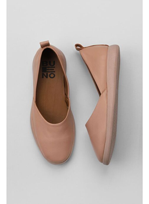 Bueno Shoes Pudra Açık Deri Kadın Düz Babet 01wy1507 - Görsel 2