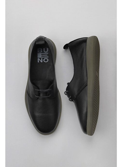 Bueno Shoes Siyah Haki Deri Kadın Klasik Ayakkabı 01wy1509 - Görsel 2